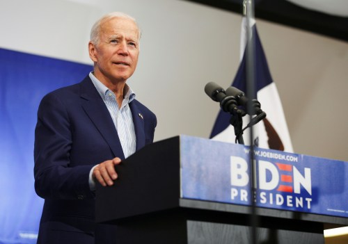 Democratic 2020 U.S. presidential candidate and former Vice President Joe Biden speaks at an event at the Mississippi Valley Fairgrounds in Davenport, Iowa, U.S. June 11, 2019.  REUTERS/Jordan Gale - RC1AFE17D7B0