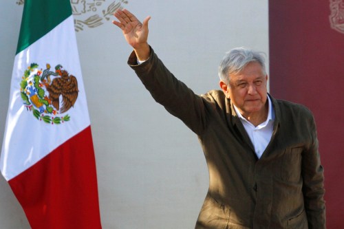 Mexico's President Andres Manuel Lopez Obrador takes part in a "unity" rally to defend the dignity of Mexico and talk about the trade negotiations with the U.S., in Tijuana, Mexico June 8, 2019. REUTERS/Jorge Duenes - RC11253BD980