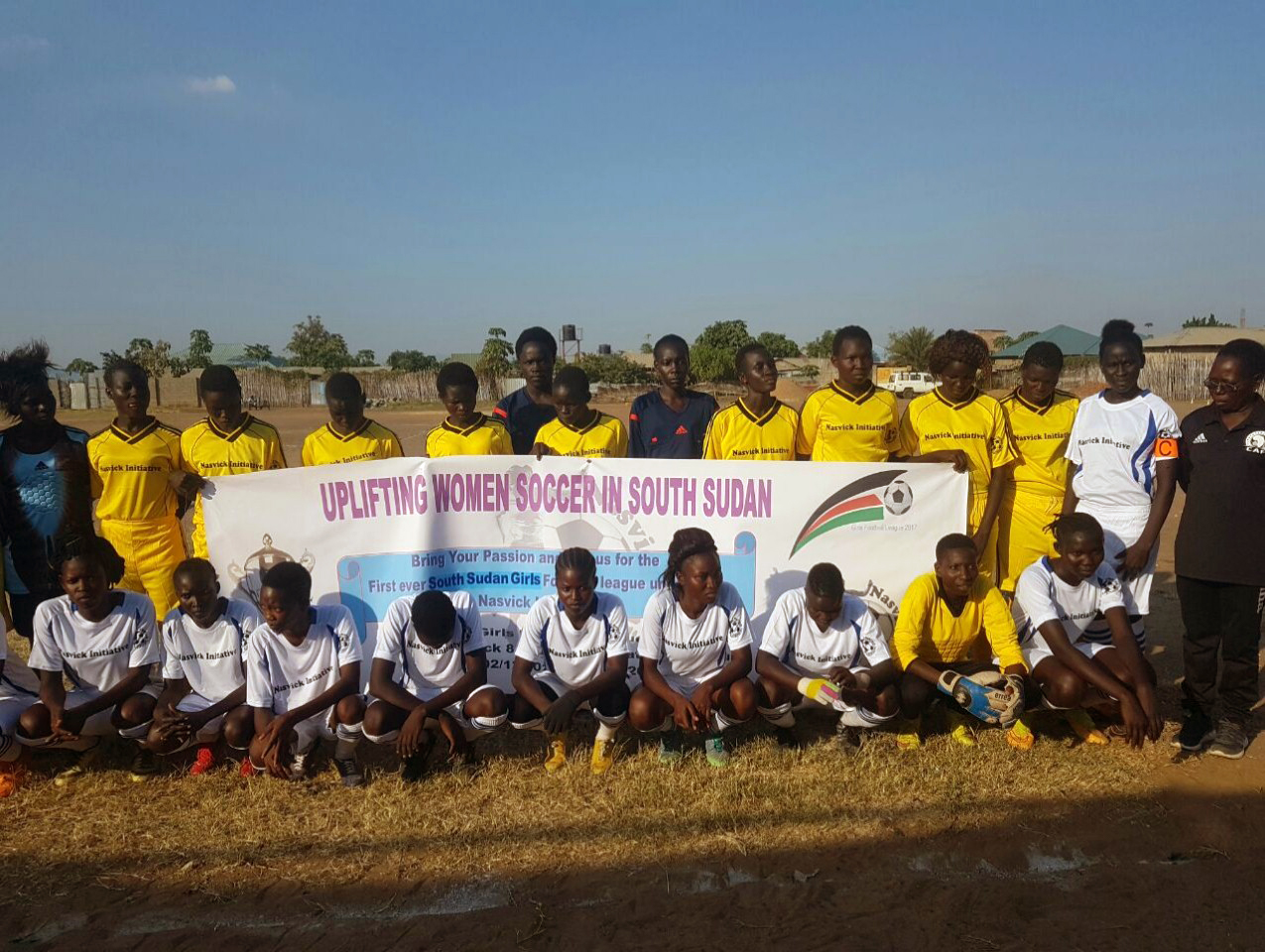 Girls soccer team in South Sudan