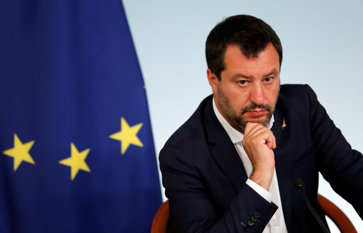 Italian Deputy Prime Minister Matteo Salvini attends a joint news conference following a cabinet meeting in Rome, Italy, June 11, 2019 REUTERS/Remo Casilli     TPX IMAGES OF THE DAY - RC19CD967310