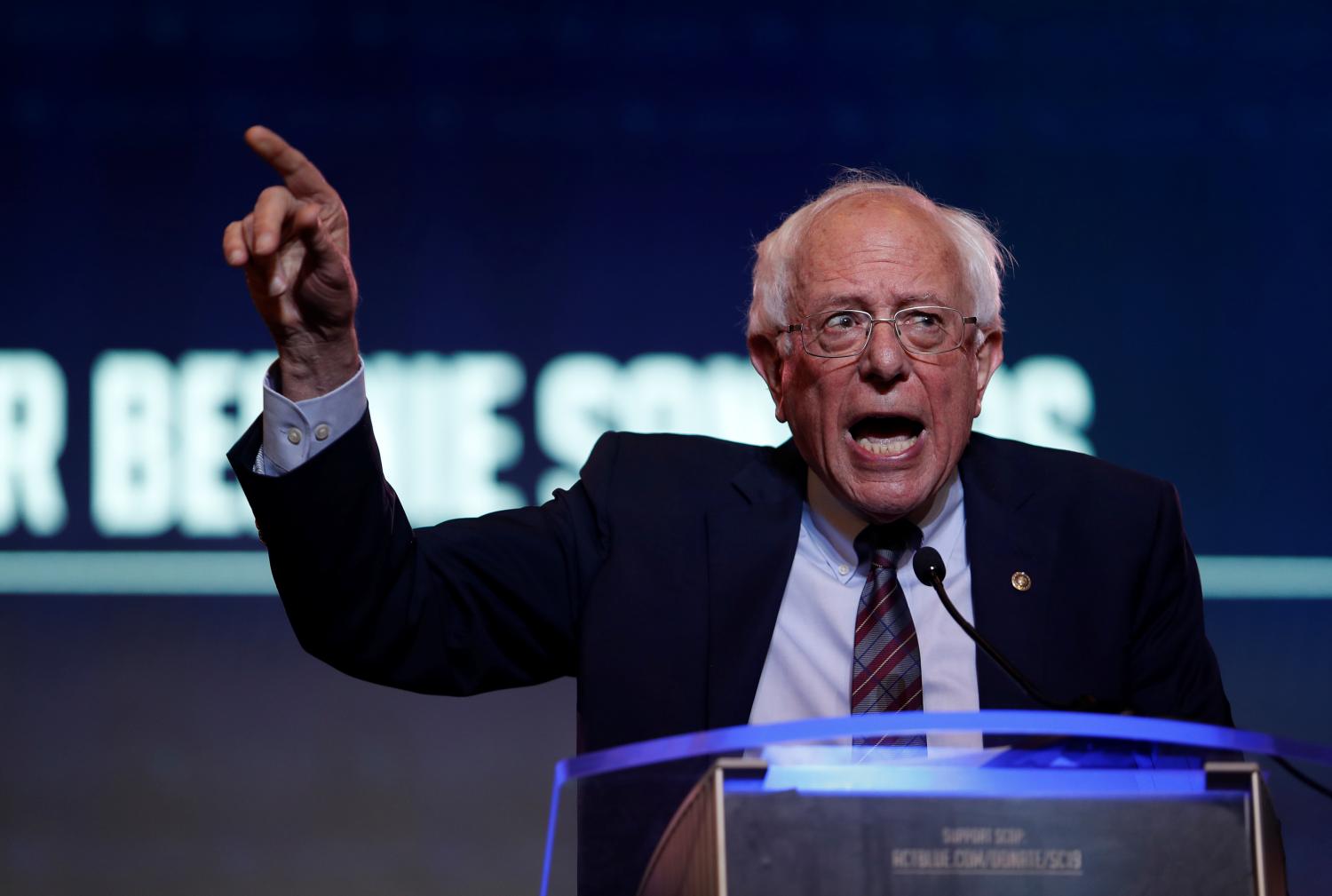 Democratic presidential candidate Bernie Sanders speaks during the SC Democratic Convention in Columbia, South Carolina, U.S., June 22, 2019.  REUTERS/Randall Hill - RC12F501AA10