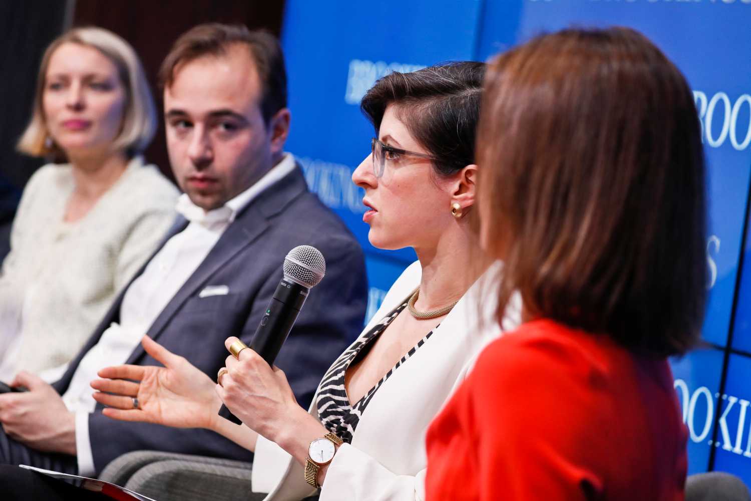 Panelists at June 13 event at Brookings