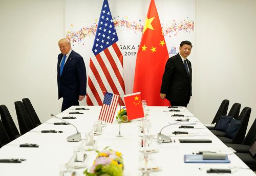 U.S. President Donald Trump attends a bilateral meeting with China's President Xi Jinping during the G20 leaders summit in Osaka, Japan, June 29, 2019. REUTERS/Kevin Lamarque - RC1B709E6A60