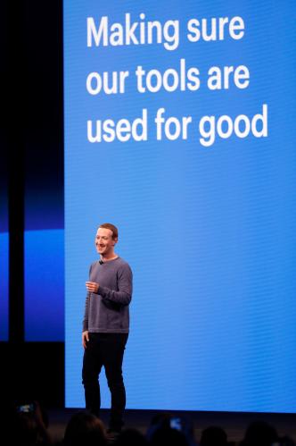 Facebook CEO Mark Zuckerberg speaks about privacy during his keynote at Facebook Inc's annual F8 developers conference in San Jose, California, U.S., April 30, 2019. REUTERS/Stephen Lam - HP1EF4U1CO4AA