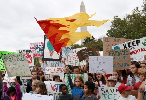 Climate protest near the White House in Washington, DC, September 13, 2019