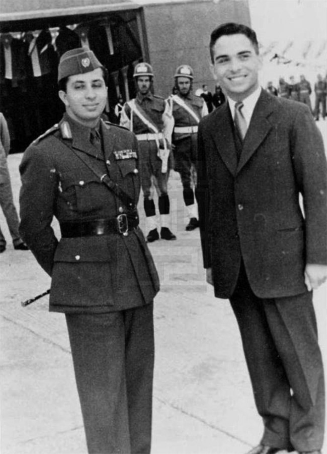 King Faisal of Iraq and King Hussein of Jordan in 1957