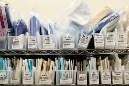 Supplies are seen in an operating room at Johns Hopkins hospital in Baltimore, Maryland, U.S., May 13, 2019. Picture taken May 13, 2019. REUTERS/Rosem Morton - RC1222F01D90