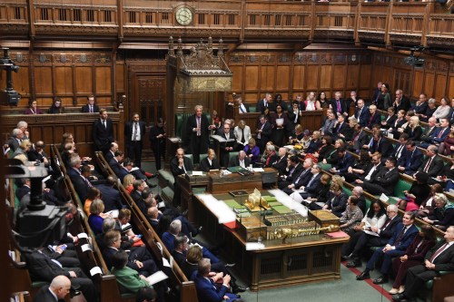A general view of the House of Commons in London, Britain October 21, 2019. ©UK Parliament/Jessica Taylor/Handout via REUTERS ATTENTION EDITORS - THIS IMAGE WAS PROVIDED BY A THIRD PARTY - RC1DF523E3D0