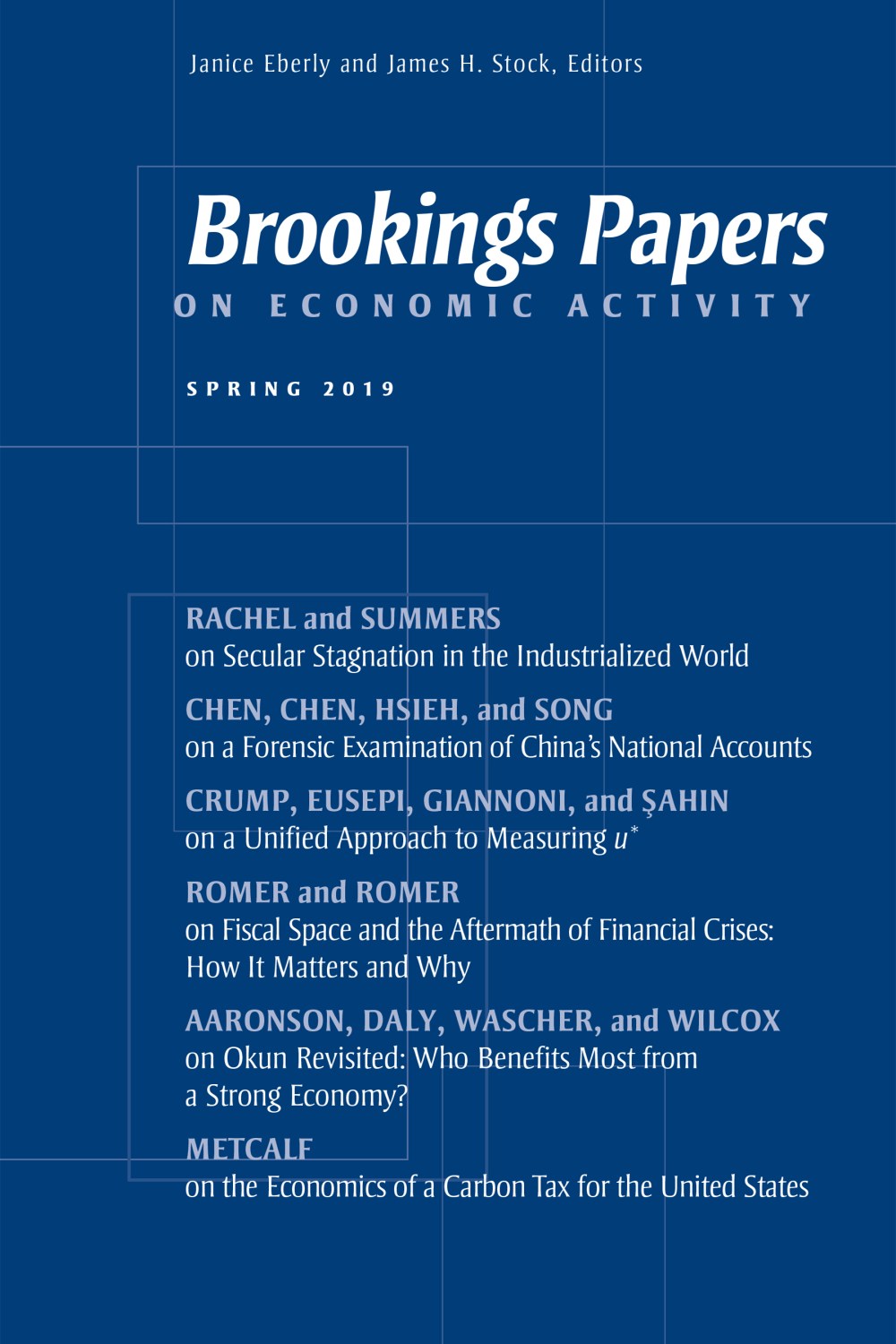 Brookings Papers on Economic Activity Spring 2019 Brookings