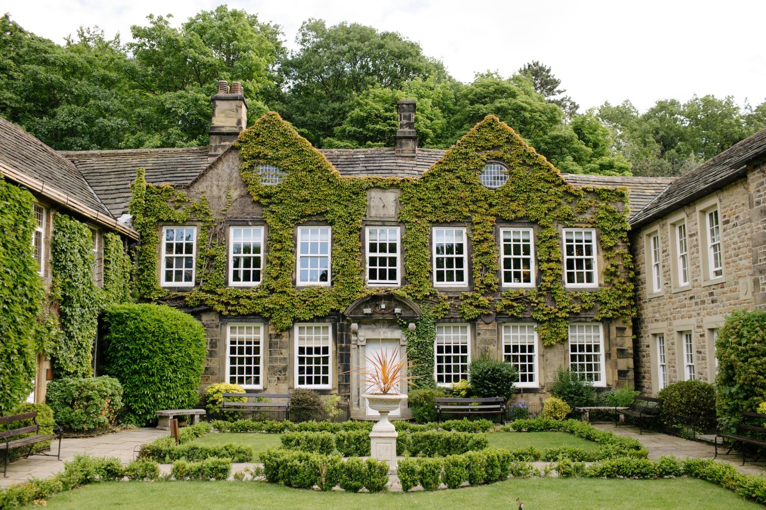 Mansion covered in ivy