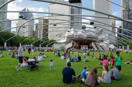 People in a Chicago park