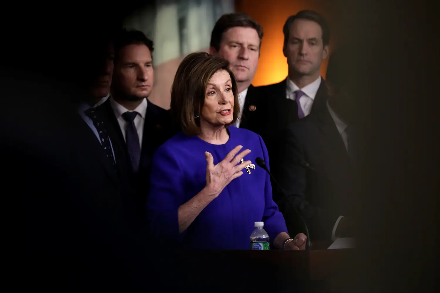 U.S. House Speaker Nancy Pelosi (D-CA) speaks during a news conference on the USMCA trade agreement on Capitol Hill in Washington, U.S., December 10, 2019. REUTERS/Yuri Gripas - RC2FSD940VM4