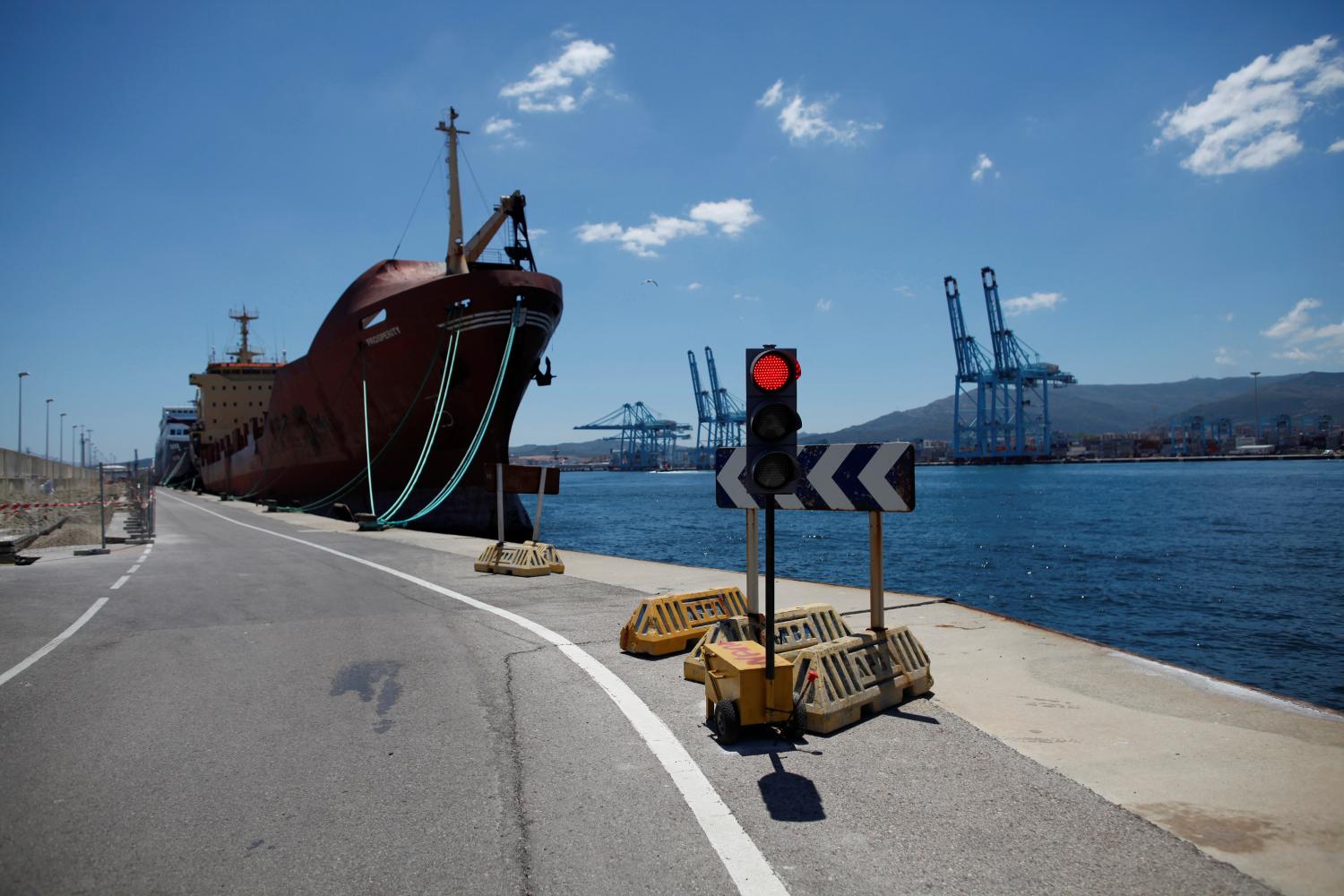 Moldovan cargo ship, "Prosperity", is docked at the port of Algeciras, Spain May 31, 2018. REUTERS/Jon Nazca