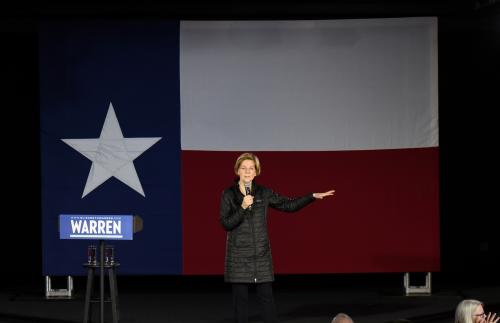 Democratic U.S. presidential candidate Senator Elizabeth Warren speaks during a campaign town hall in San Antonio, Texas, U.S., February 27, 2020.  REUTERS/Callaghan O'Hare
