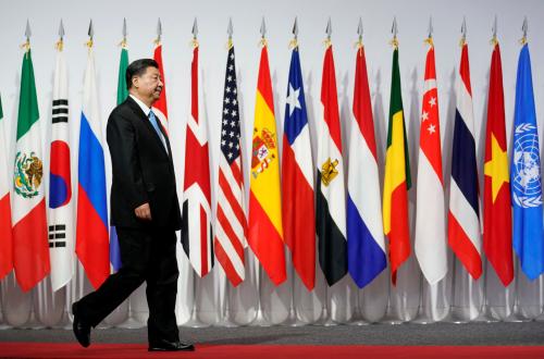 China's President Xi Jinping arrives at the G20 leaders summit in Osaka, Japan, June 28, 2019.  REUTERS/Kevin Lamarque - RC1A028971C0