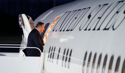 U.S. Secretary of State Mike Pompeo departs Stansted Airport in Stansted, Britain, January 30, 2020. REUTERS/Kevin Lamarque/POOL