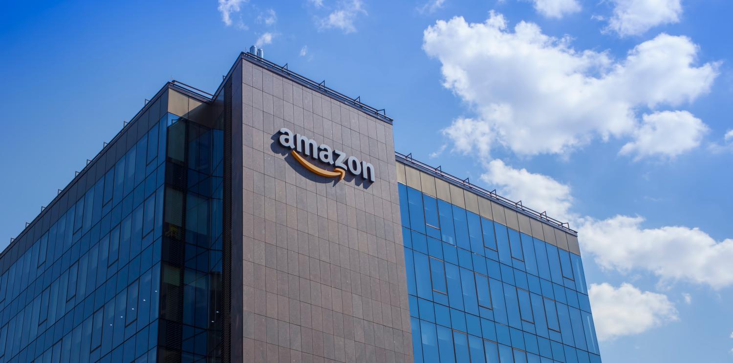 Amazon logo on a building