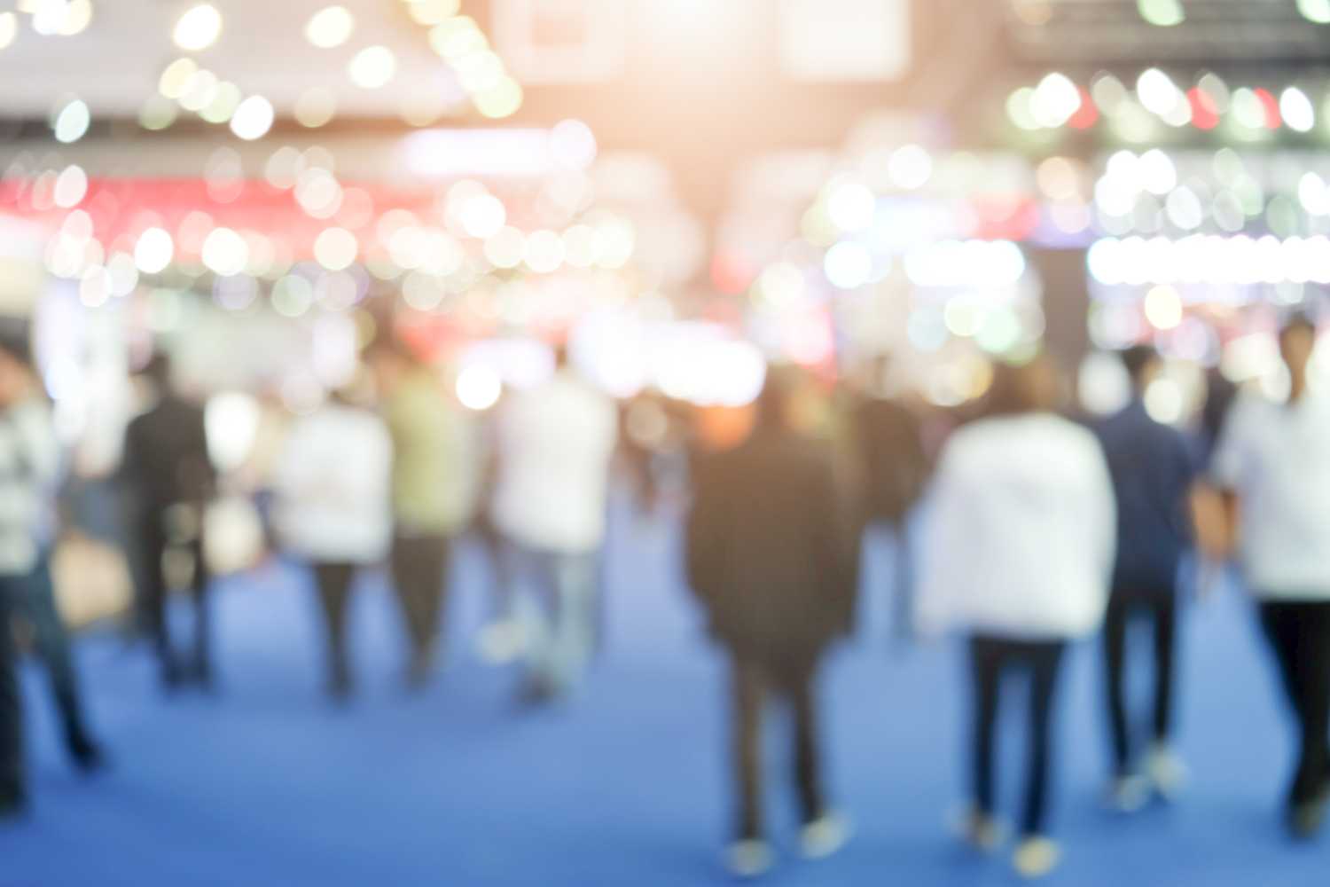 blurred image of a job fair