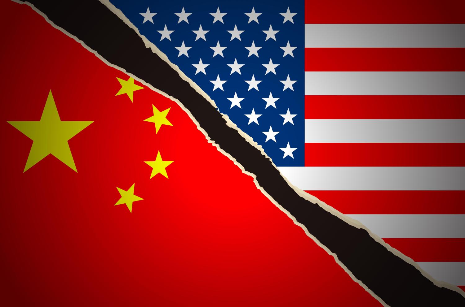 US-China flags