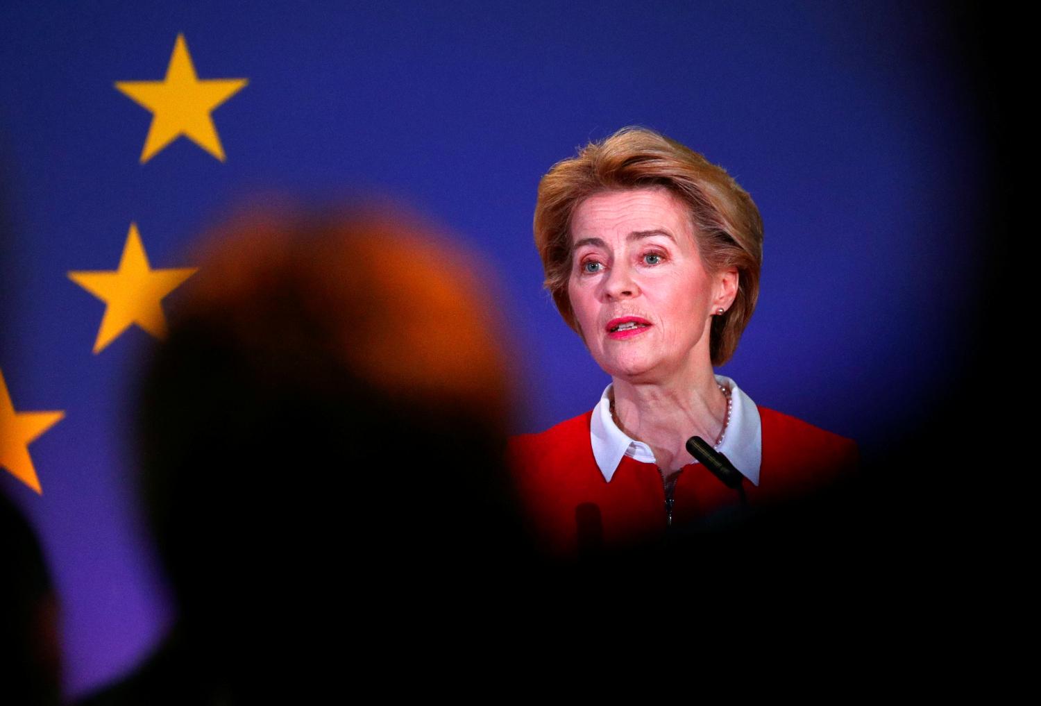 European Commission President Ursula von der Leyen gives a speech on the future of Europe in Brussels, Belgium January 31, 2020. REUTERS/Francois Lenoir