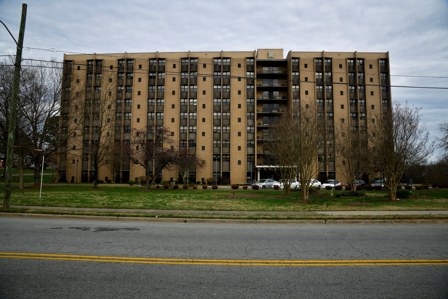 An apartment building on the east side of N. Church Street, which forms part of the boundary line between Congressional Districts 6 and 13 in Greensboro, North Carolina, U.S. March 13, 2019.  Picture taken March 13, 2019.  REUTERS/Charles Mostoller