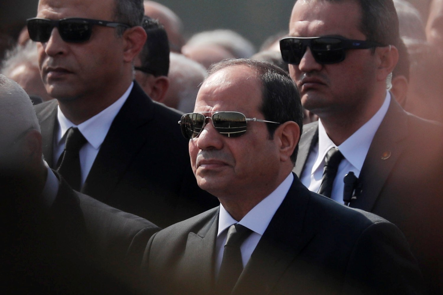 Egyptian President Abdel Fattah el-Sisi attends the funeral of former President Hosni Mubarak east of Cairo, Egypt February 26, 2020. REUTERS/Amr Abdallah Dalsh
