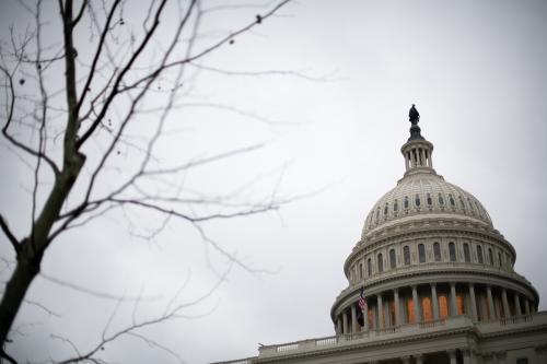 The U.S. Capitol Building as seen on a rainy Monday morning amidst the COVID-19 pandemic in Washington, D.C. on March 23, 2020. Over the past weekend, Congress debated and failed to find a compromise for a major coronavirus response bill, as multiple members of the House and Senate have tested positive for the disease. (Graeme Sloan/Sipa USA)No Use UK. No Use Germany.