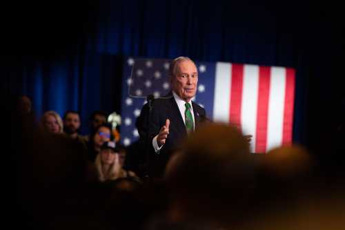 Former New York City Mayor Michael Bloomberg ends his run for president in the 2020 Election on Wednesday, March 4, 2020 in New York, NY. Mayor Bloomberg failed to secure enough support on Super Tuesday and ended his campaign by backing Former Vice President Joe Biden in the Democratic Primary contest. (Photo by Jason Bergman/Sipa USA)No Use UK. No Use Germany.