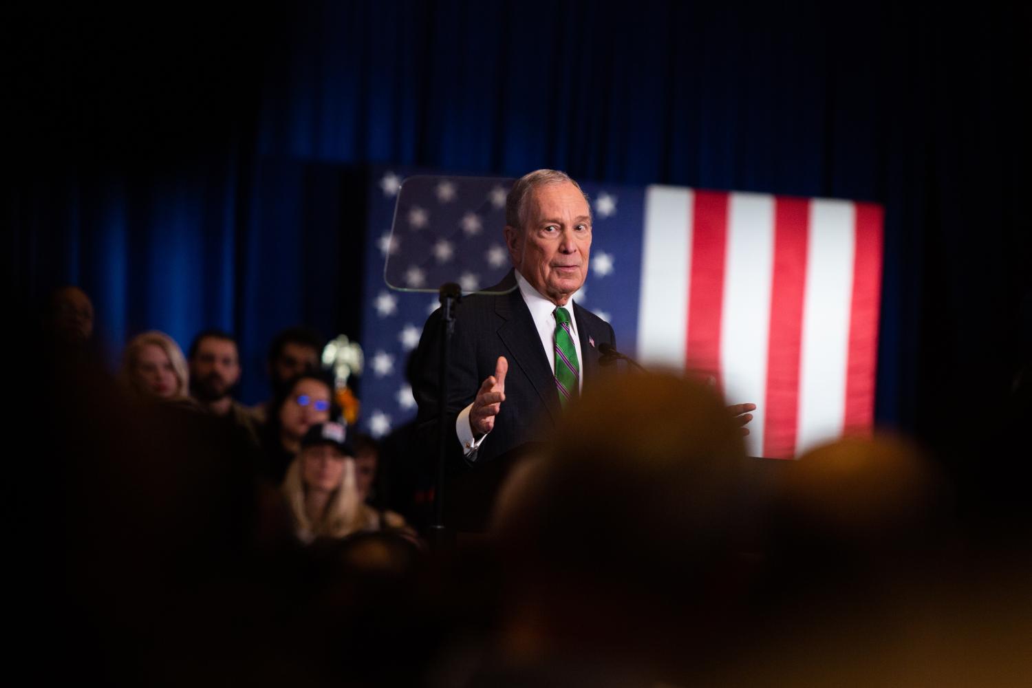 Former New York City Mayor Michael Bloomberg ends his run for president in the 2020 Election on Wednesday, March 4, 2020 in New York, NY. Mayor Bloomberg failed to secure enough support on Super Tuesday and ended his campaign by backing Former Vice President Joe Biden in the Democratic Primary contest. (Photo by Jason Bergman/Sipa USA)No Use UK. No Use Germany.