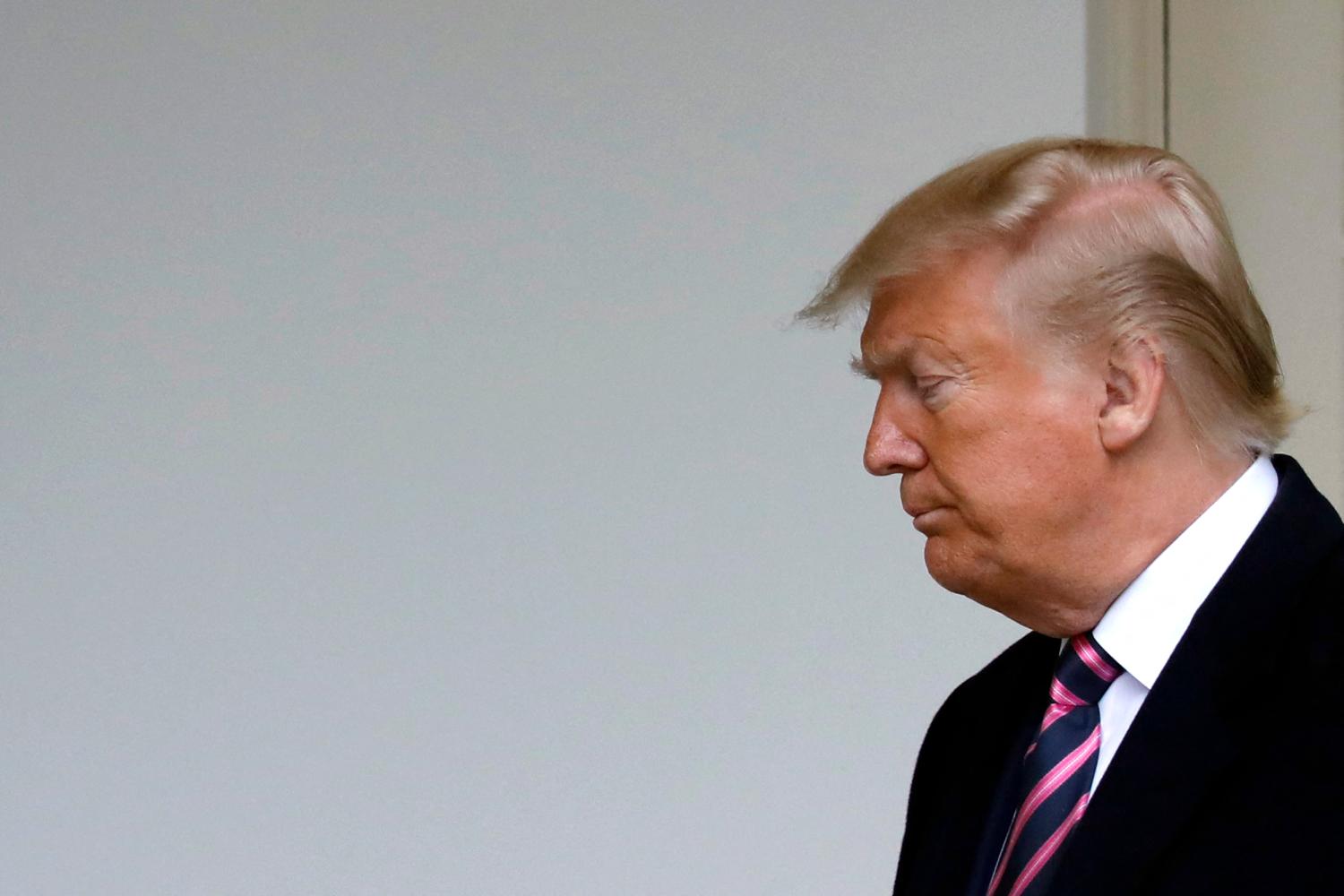 U.S. President Donald Trump walks to the Oval Office at the White House in Washington shortly after the House Judiciary Committee approved two articles of impeachment against him on December 13, 2019. Photo by Yuri Gripas/ABACAPRESS.COMNo Use France Digital. No Use France Print.