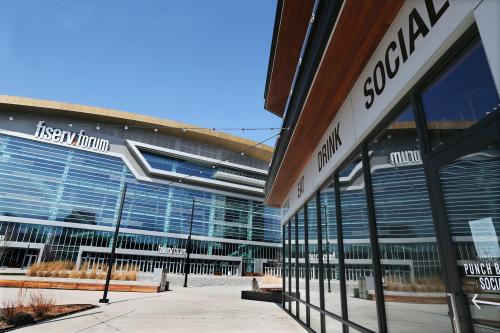 The Deer District and Fiserv Forum are vacant on Wednesday, March 25, 2020 in Milwaukee. Like so many other major events around the country that have been postponed because of the Coronavirus pandemic, there are still questions whether the Democratic National Convention scheduled for July will happen at the Fiserv Forum.Mjs Corona Dnc4