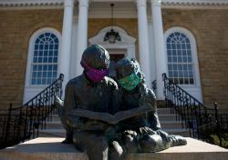 The CDC is now recommending that everyone wear a mask in public to protect others. Anyone interested can contact Tracee Laing at (740) 507-2343 who along with other volunteers in the area have been sewing masks for businesses deemed essential and individuals who may want one.Granville Face Masks 04