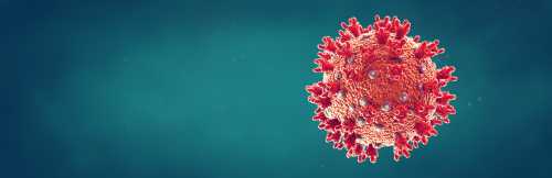 Coronavirus COVID-19 Microbiology And Virology Concept Panoramic Image.