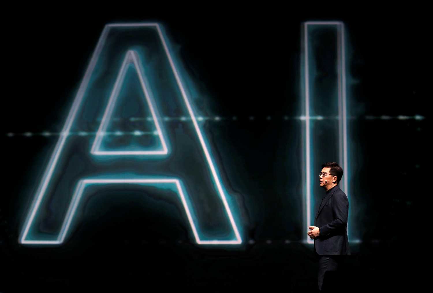 I.P. Park, president and chief technical officer for LG Electronics, speaks on artificial intelligence during a keynote address at the 2019 CES in Las Vegas, Nevada, U.S. January 7, 2019. REUTERS/Steve Marcus
