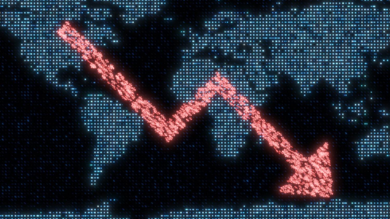 Global Interest rate inflation reserve bank monetary policy of lending - 3D illustration rendering