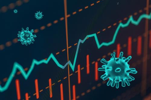 Financial graphs and COVID-19 virus