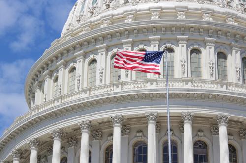 US National Capitol in Washington, DC. American landmark.