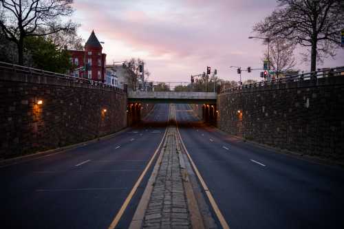UNITED STATES - APRIL 3: North Capitol Street and the New York Avenue overpass is pictured during the coronavirus outbreak on Friday, April 3, 2020. (Photo By Tom Williams/CQ Roll Call/Sipa USA)No Use UK. No Use Germany.