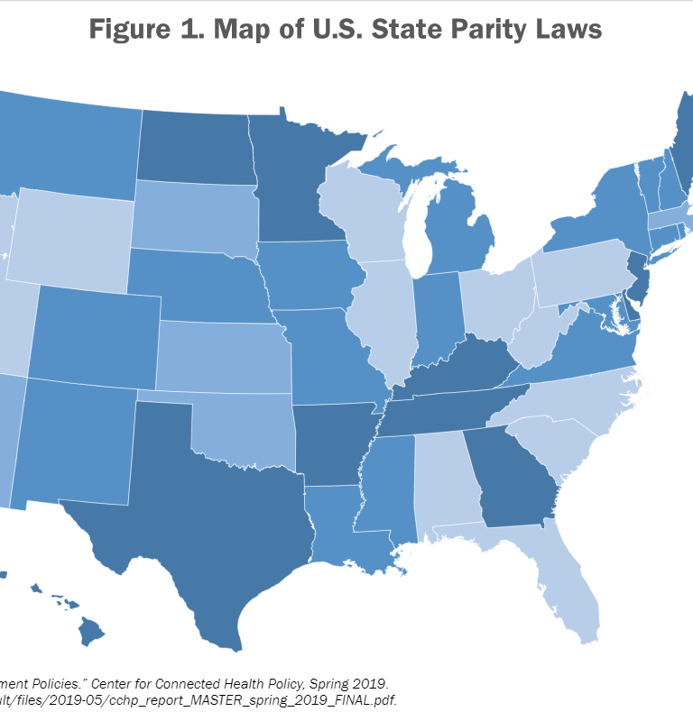 Figure 1 Map of US State Parity Laws FINAL1