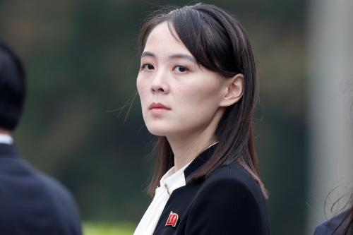 Kim Yo Jong, sister of North Korea's leader Kim Jong Un attends wreath laying ceremony at Ho Chi Minh Mausoleum in Hanoi, Vietnam March 2, 2019. REUTERS/Jorge Silva/Pool - RC137238E550