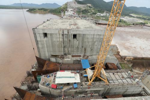 Ethiopia's Grand Renaissance Dam seen as it undergoes construction work on the river Nile in Guba Woreda, Benishangul Gumuz Region, Ethiopia September 26, 2019. Picture taken September 26, 2019. REUTERS/Tiksa Negeri