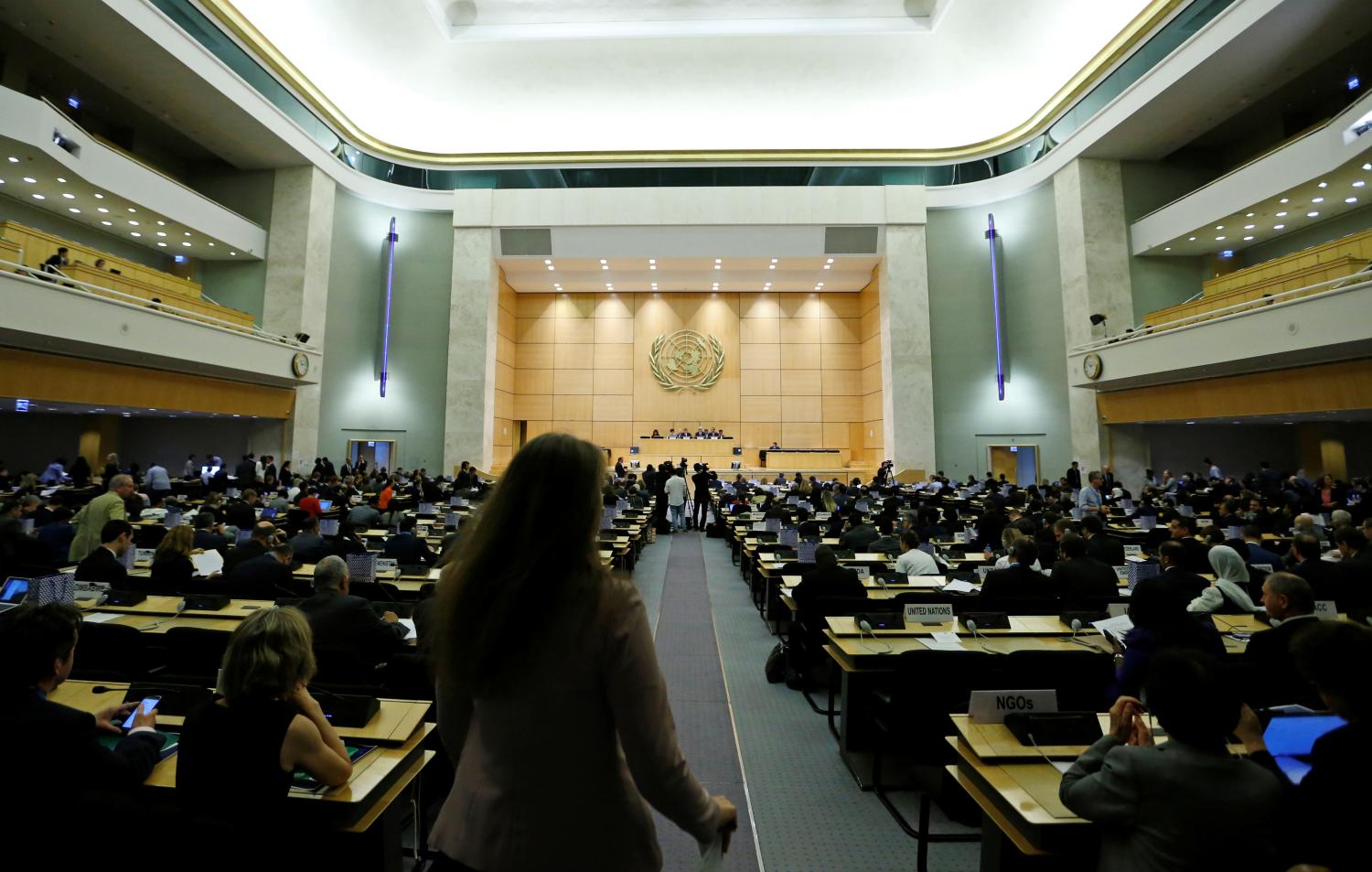 Overview of the 2nd Preparatory session of the 2020 Non Proliferation Treaty (NPT) Review Conference at the United Nations in Geneva, Switzerland April 23, 2018.    REUTERS/Denis Balibouse