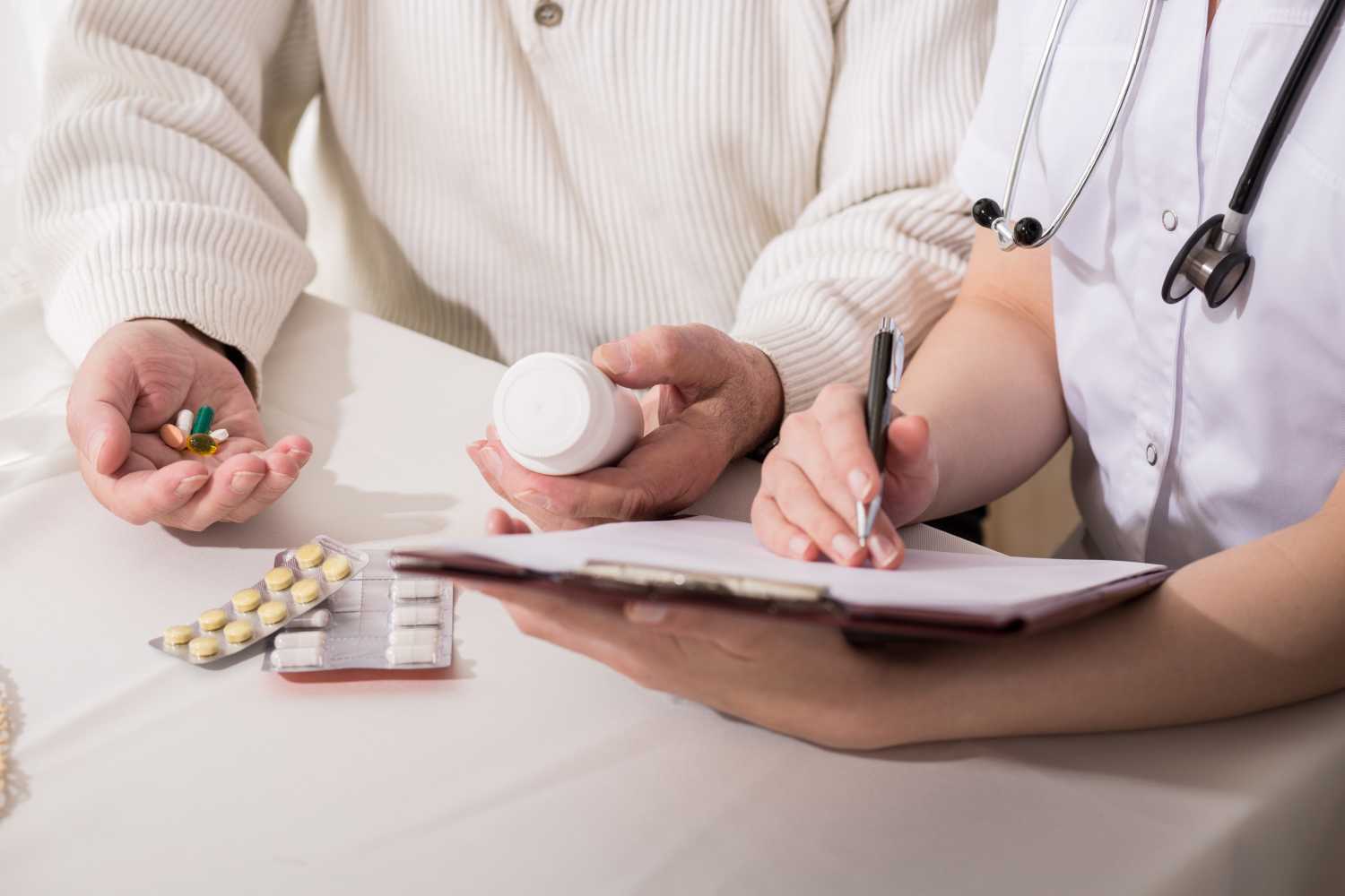 Photo of prescription for medicines for ill patient