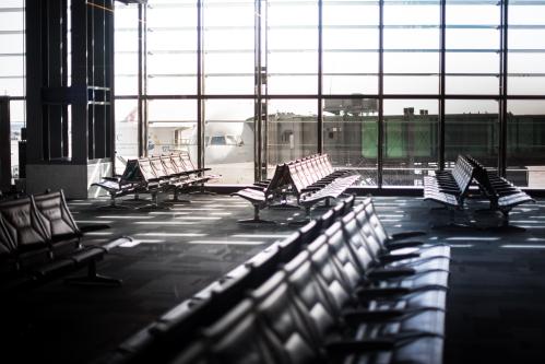 Empty Doha airportduring repatriation, 2020-04-08. Aeroport de Doha vide durant un rapatriement, 2020-04-08.NO USE FRANCE