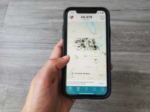 The Care19 mobile app, which the governors of North Dakota and South Dakota have asked residents to download to assist in contact tracing during the global outbreak of the coronavirus disease (COVID-19), is seen on a phone, U.S. April 24, 2020. REUTERS/Paresh Dave