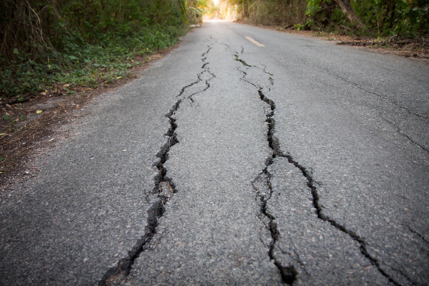 Cracked highway