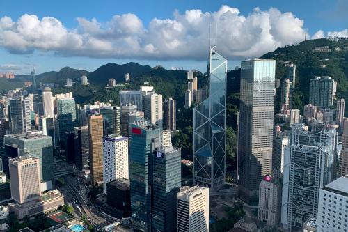 FILE PHOTO: A general view of the financial Central district in Hong Kong, China July 25, 2019. REUTERS/Tyrone Siu/File Photo