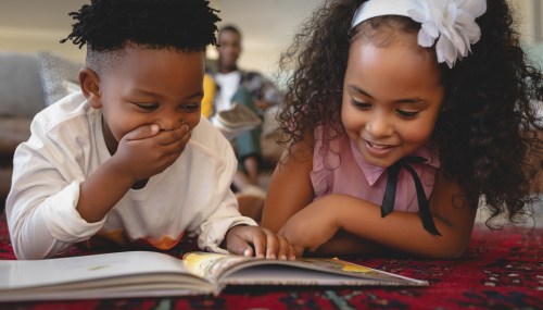 Children reading together