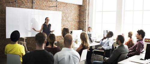 Business Team Training Listening Meeting Concept