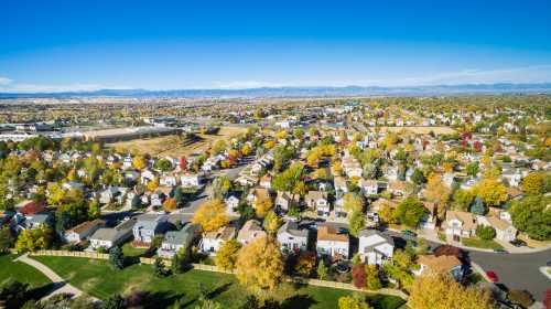 neighborhood with trees